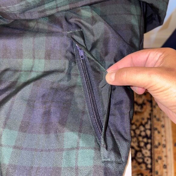 Vintage Polo Golf Ralph Lauren Qtr. Zip Plaid Windbreaker Golf Jacket Navy Green - Picture 10 of 15